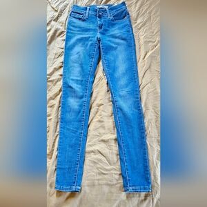 Levi’s Premium 710 Super Skinny Jeans Women’s Size 25 Blue Stretch Denim
